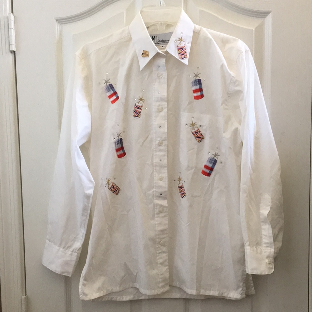 FINAL MARKDOWN Ladies’ Mili designs Firecracker Blouse (S)